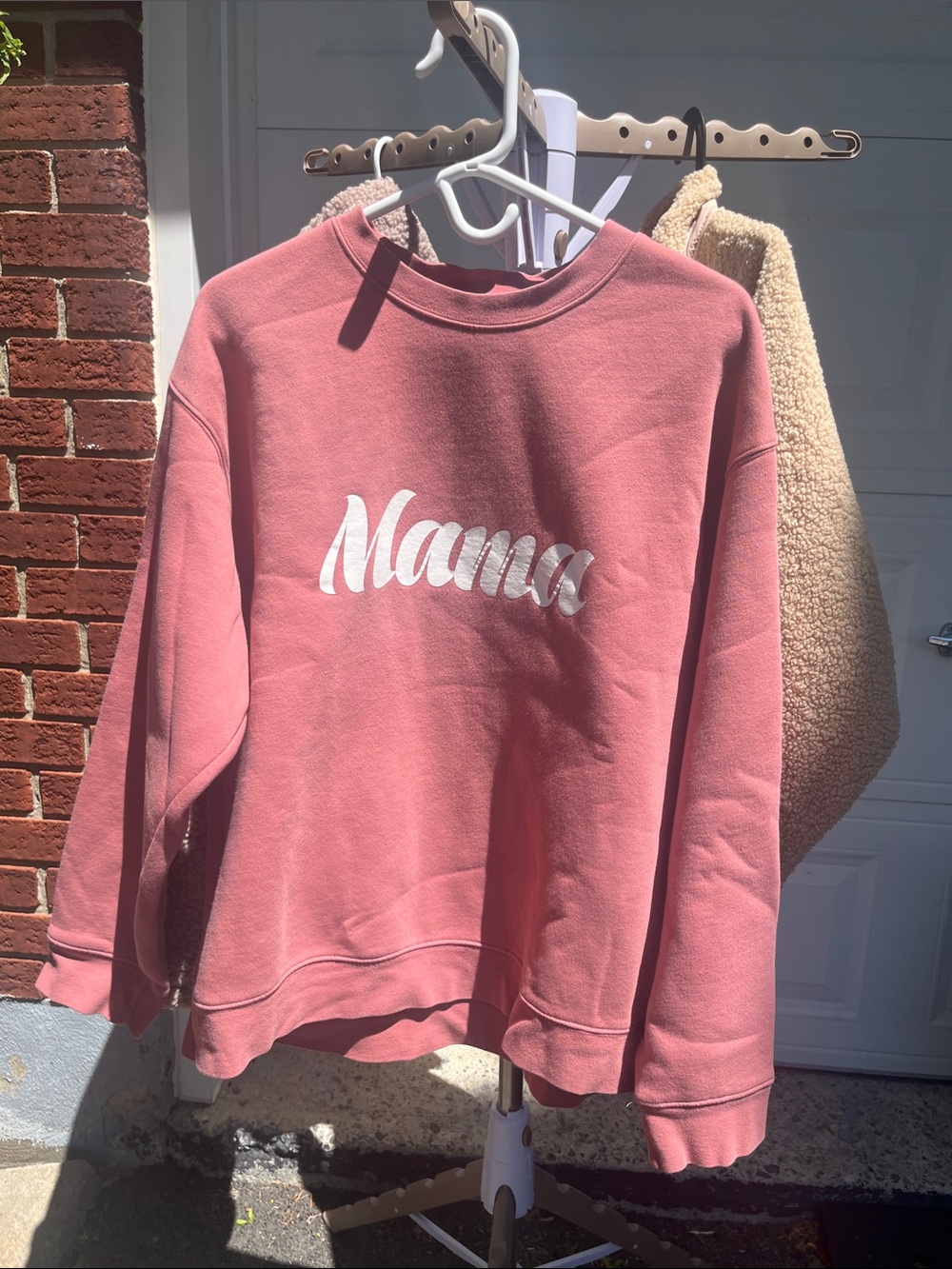 Brunette The Label Pink "Mama" Crewneck Sweatshirt